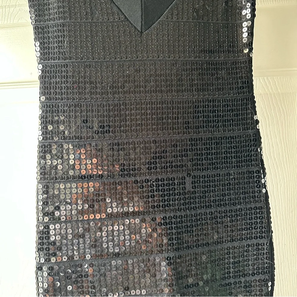 Aqua Y2K Black Sequin Mini Dress - Picture 4 of 9